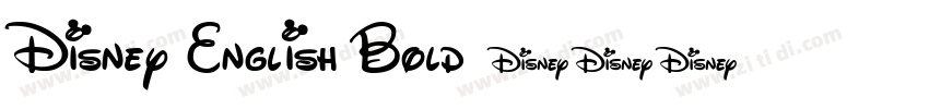 Disney English Bold字体转换